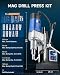 ZELCAN Mag Drill Press 1550W, Portable Magnetic Press with 11 Drill Bits 50 mm Boring Diameter, 0-580 RPM Stepless Speed & Reversible Direction, 13000N Drilling Machine for Metal Surface