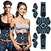 LEMENG EMS bauchmuskeltrainer,Sicher Effektiv Schneller EMS Trainingsgerät Ganzkörper Muskeltrainer, 8 Modi & 19 Intensitäten,USB Wiederaufladbar Bauchtrainer Ganzkörper ABS/Bauch/Arm/Bein Set