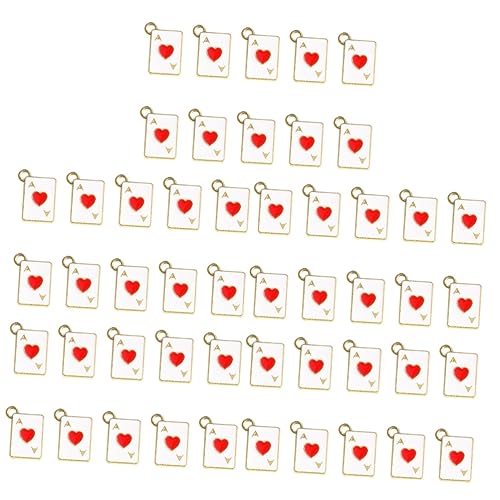 Sewroro 50 Unidades Pingente De Pôquer Faça Você Mesmo Encantos Pingentes Para Artesanato Diy Encant