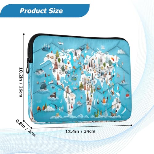Funda para portátil 13-14 pulgadas con diseño animal miniatura 3