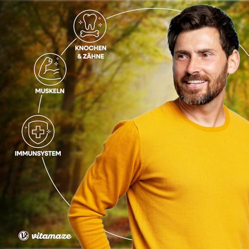 Vitamin D3 Tropfen hochdosiert 1000 IE, 50 ml (1700 Tropfen), Cholecalciferol vegetarisch, hohe Bioverfügbarkeit, Natürliche Nahrungsergänzung ohne Zusatzstoffe, Made in Germany