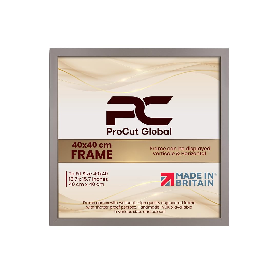 Procut Global 40X40CM Rose Gold Picture Frames - Modern Wooden Photo Frame with Shatterproof Perspex for Wall or Tabletop - Perfect for Posters, Certificates, Prints - Sizes & Colors Available