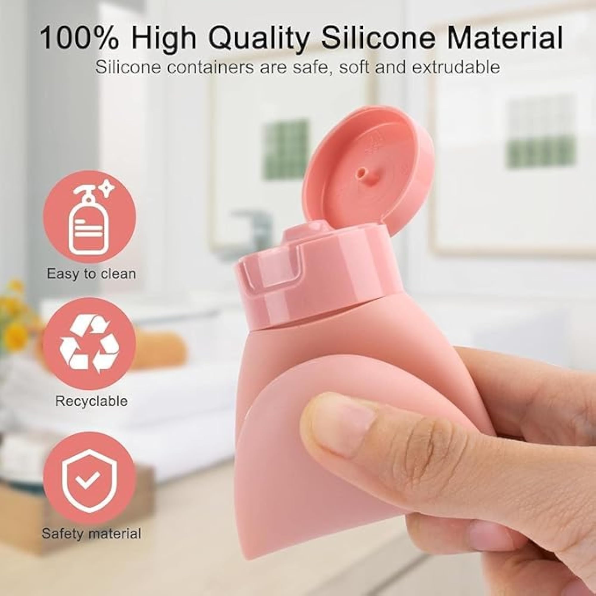 3pcs Travel Toiletries Bottles Kit Leak-Proof