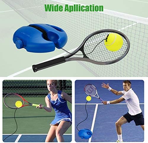 PROVO Tennis Trainer, Tennis Trainer Set Trainer Baseboard with 2 Bounce Balls, for Self-Study Training Kids Adults Beginner Player