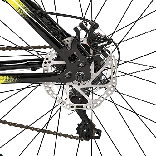 Foto von Hiland 29 Zoll Mountainbike Mountain Bike Shimano 21 Gang Fahrrad mit Schutzblech Rahmentasche Federgabel Scheibenbremsen MTB für Herren Damen Jungen Mädchen schwarz
