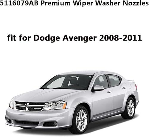 Miniatura 4 de 5116079AB - Boquillas de limpiaparabrisas prémium aptas para Dodge Journey 2009-2020, Avenger 08-11  para Chrysler PT Cruiser 01-10, 200Sebring