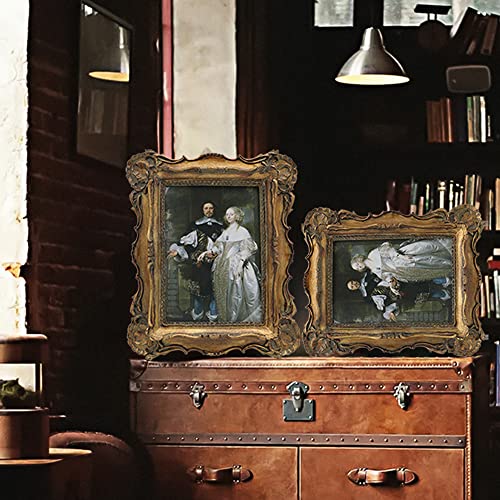 Sylvia's Shop Vintage 8X10 Picture Frame, Antique Ornate Luxury Photo Frame, Table Top Display And Wall Hanging Home Decor, Old Fashioned Gorgeous Photo Gallery Art Deco, Bronze Gold #TOP5