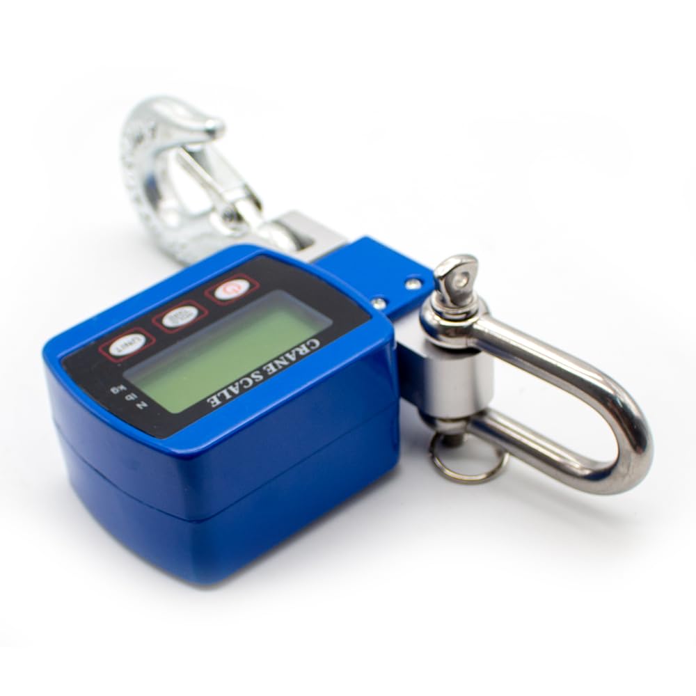 500KG Portable Industrial Electronic Scale LCD Digital Scale Crane Scale Heavy Duty Weight Hook-Hanging Scale Weighing Tool (Blue)