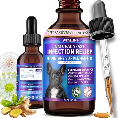 Natural Yeast Infection Treatment for Dogs | Probiotic-Powered Drops with 8-Herbal Blend | Supports...
