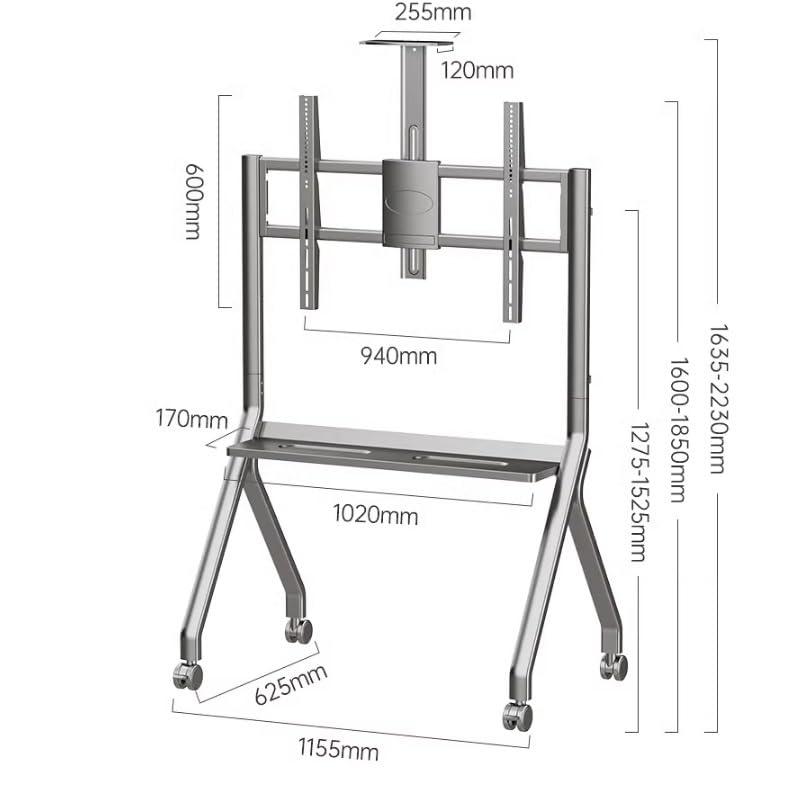 Soporte universal para TV rodante 55-100 pulgadas miniatura 2