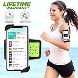 Cell Phone Armband, Phone Holder for Running, Sports Arm Bands for iPhone 11/11 Pro/11 Pro Max/XR/XS Max/XS/X, Samsung Galaxy S10/S9/S8/Note10/ 9 and 4~6.5 Inch Phones (Green, 4 Inch)