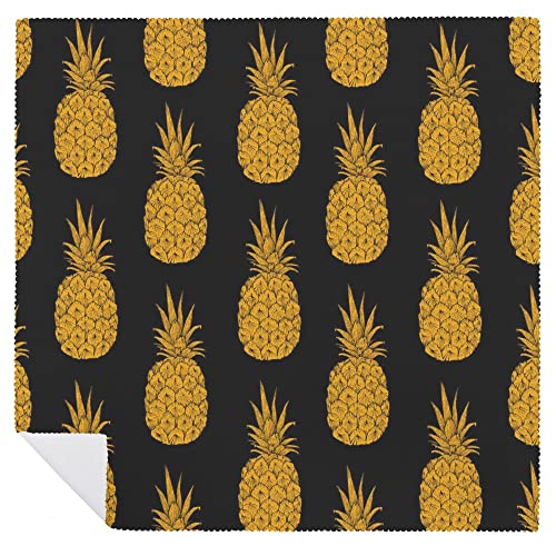 Xollar 6 Pack Table Dinner Napkins Cloth Orange Pineapple Printed Washable Reusable Cloth Napkin For Party Wedding Home Decor 18.7X18.7Inch #TOP5