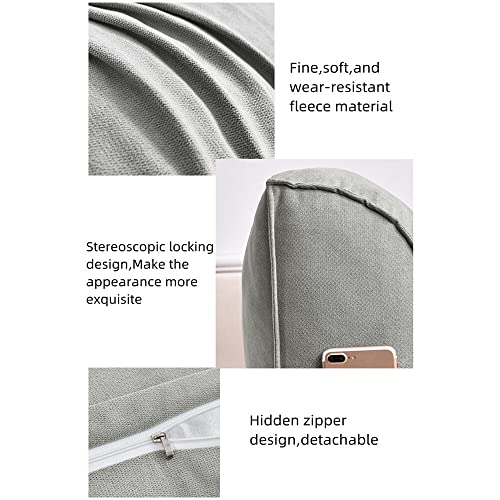 Favicovid Headboard Reading Pillow Soft And Comfortable Wedge Headboard Pillow Detachable And Washable Triangular Backrest Pillow #TOP2