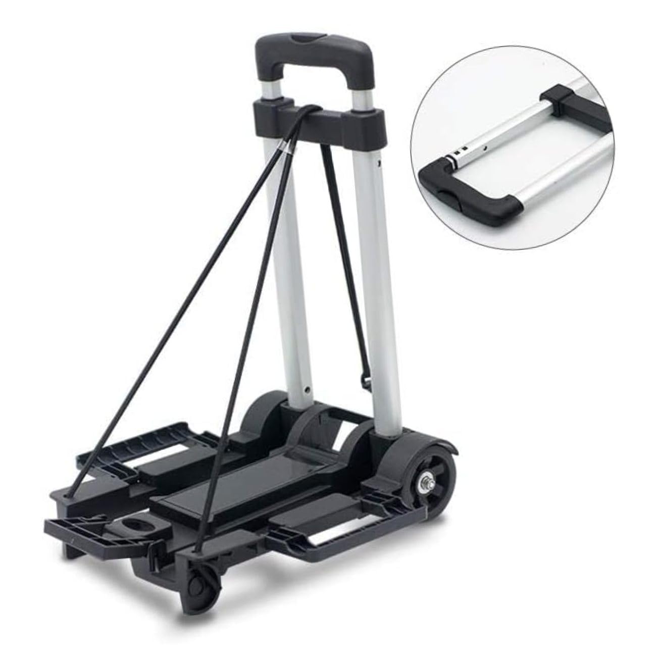 Holibanna Carrito Plegable Ruedas De Carrito De Equipaje Plegable para Exteriores Interiores De Aluminio