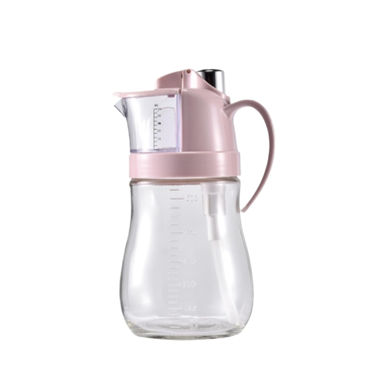 Butelka Oliwę Szklany Dozownik Do Oliwy Z Oliwek Użytku Domowego, Odpowiedni Gotowania, Grillowania, Sałatek Dozownik Oleju Kuchennego(Pink)