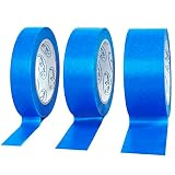 Blue Painters Tape 3 Pack, 1 inch, 1.4 inch, 2 inch, 60 Yards, Multi-Surface Including Wall Painting