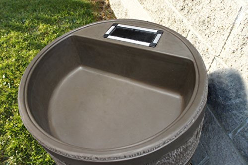 RTS Home Accents Round 35-Gallon Rain Barrel with Brass Spigot and Built-In Planter, Woodgrain - Thumbnail 4