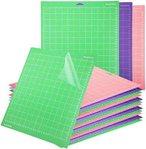 36 Pack Cutting Mat 12x12 Sticky Non Slip Standard Grip Mat Multicolor Cut Mats Replacement Accessories PVC Square Craft Mat Standard Grip Cut Mat for Explore One/3/air/air2/maker/maker 3
