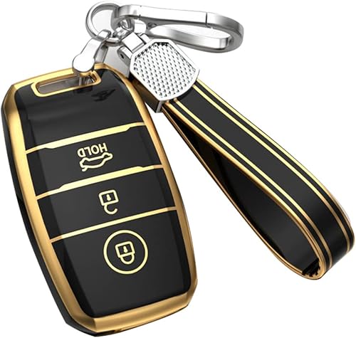 Miniatura 8 de KUNIO Funda para llavero Kia Rio5 Sportage Ceed Cerato K3 KX3 K4 K5 Cerato Bolsa para llaves de TPU 3 botones