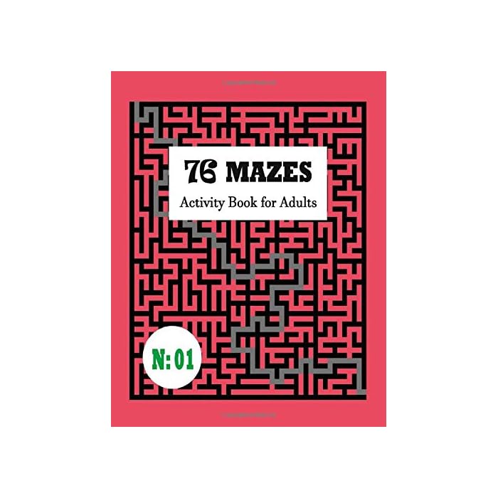 Buy 76 Mazes, N 01, Activity Book for Adults Maze Book Teens, Giant