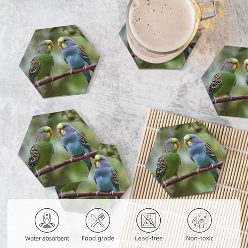 Ensemble de dessous de verre en céramique et liège idée cadeau déco