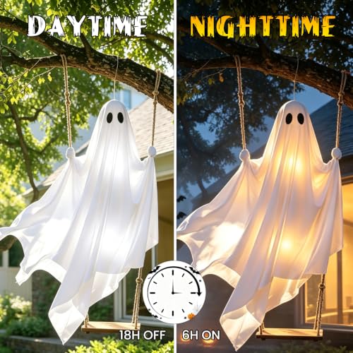 40% off Large Outdoor Halloween Decorations 5FT Swing Hanging Ghost for Porch - image 5