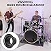 RANMING Bass Drum Enhancer Kick Drum Enhancer ABS Rubber Bass Drums Effect Amplifier Bass Hole Protection Speaker Expands LowEnd Frequency Enhancers Portable Drums Percussion Accessories Black