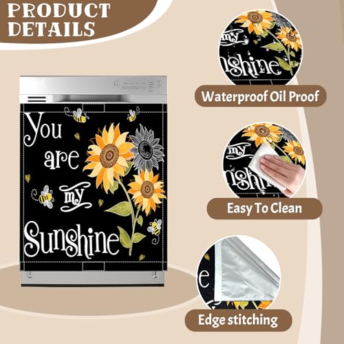 Image of You are My Sunflower Dishwasher Magnet Cover, Summer Dishwasher Magnet Sticker for Kitchen Decoration 23x26in Dish Washer Magnetic Sticker Panel Decal