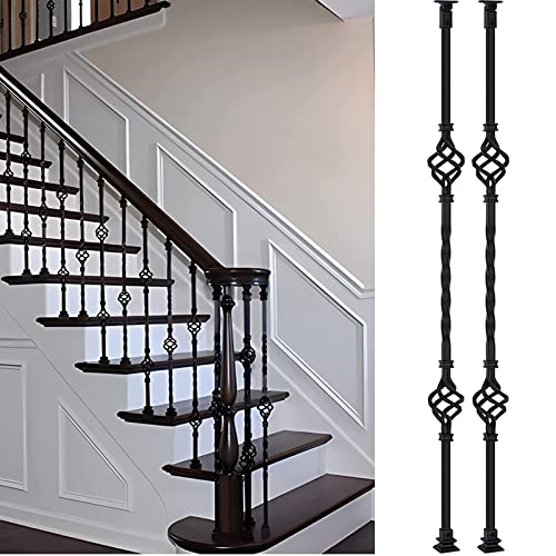 Balaustres de metal para terrazas y remodelar escaleras con postes decorativos de 55''