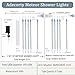 Adecorty Christmas Lights Outdoor, Meteor Shower Lights 8 Tubes 192LED UL Certified Snow Falling Rain Cascading Icicle Light for Xmas Tree Christmas Decorations Outdoor Wedding Party Window, White
