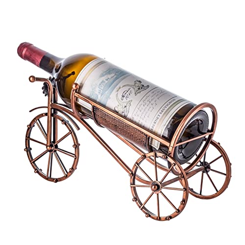 HCZKIUJY Portabottiglie da Vino Portabottiglie da Vino Supporto Triciclo Decorazione Espositore da tavolo da bancone Portabottiglie da Vino Bottiglia singola Regalo per la casa,5l