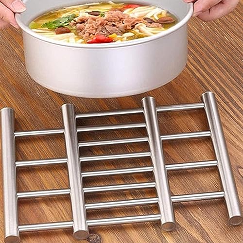 Image of Stainless Steel Adjustable Cooking Pot Coaster Kitchen Dining Table Mat Coaster Accessories Home & Kitchen (1Pcs)