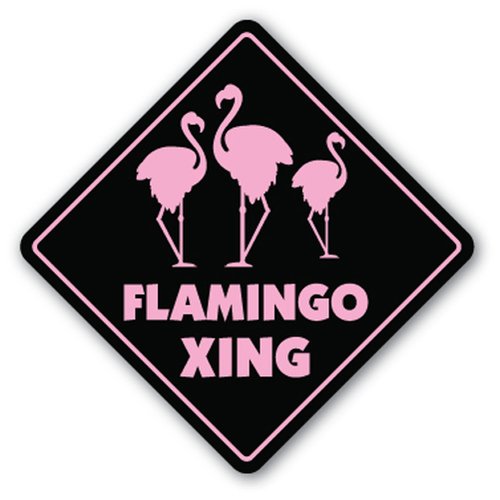 [SignJoker] FLAMINGO CROSSING Sign flamingos bird collector gift Wall ...