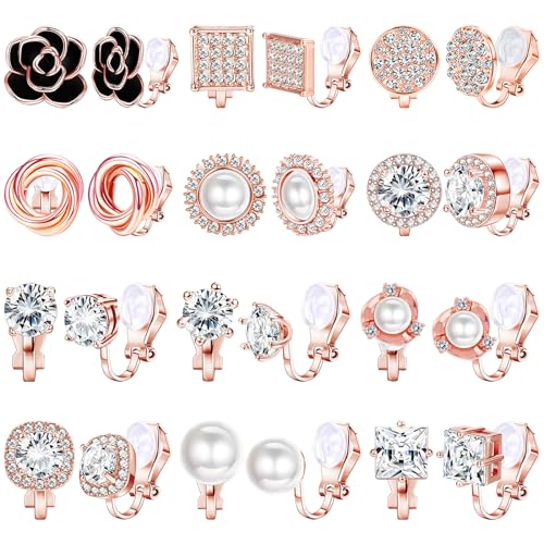 Boucles d'oreilles magnétiques pour filles sans perçage : lot de 30 paires d'onglets aimantés