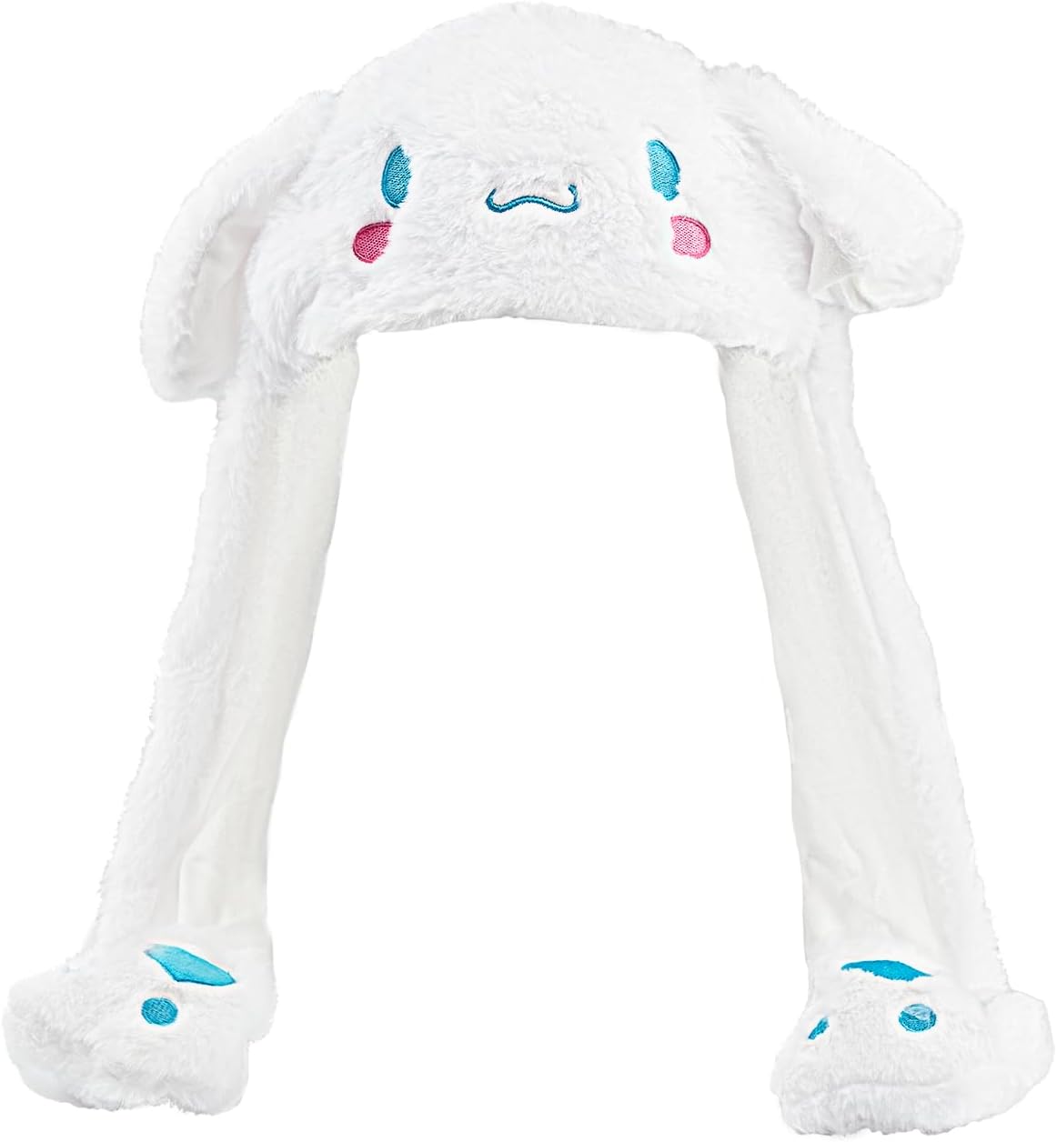 Kawaii Cartoon Ear Moving Jumping Hat, Cute Plush Bunny Animal Anime Beanie Winter Cap for Women Girls