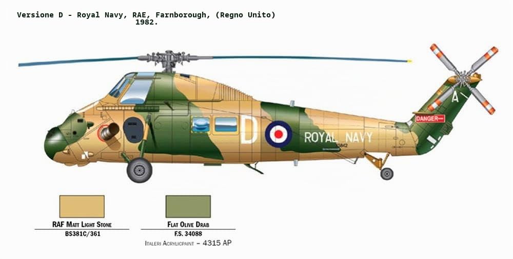 Italeri 2720 Wessex UH.5 Falklands 40 Years Anniversary, Scala 1:48, Plastic Model Kit, Modello in Plastica da Montare, Modellismo