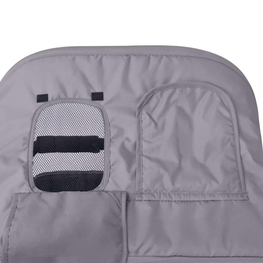 vidaXL Passeggino Gemellare Bambini Regolabile Acciaio Grigio Nero Carrozzina