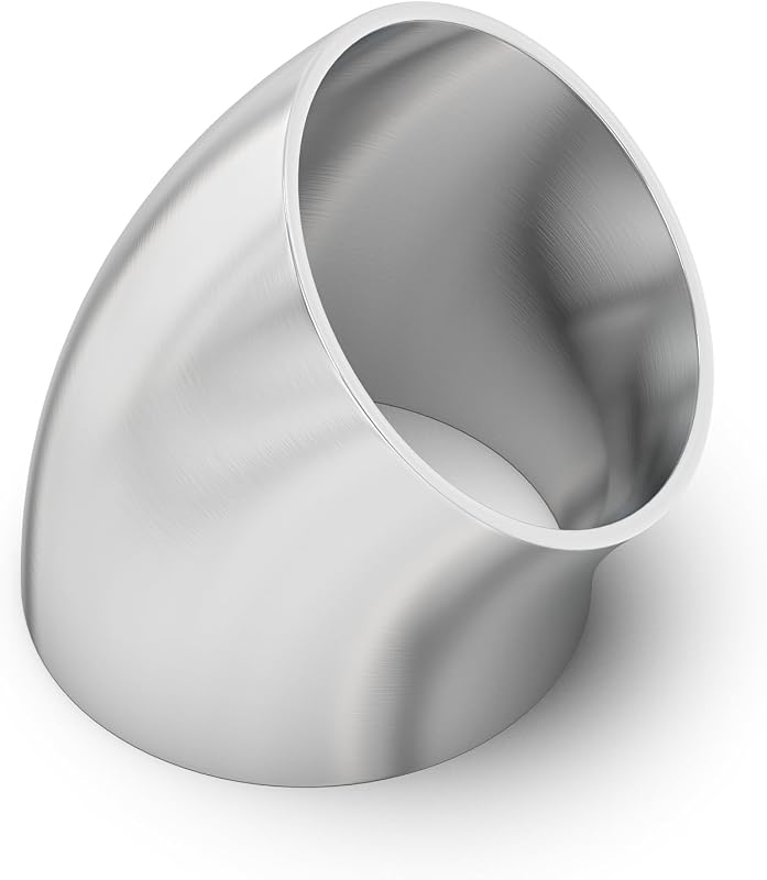 Curva de 45° para tubo de escape TAISHER em aço inoxidável 304, 2,25" de diâmetro externo – 1 unidade