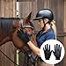 LUMINFLY Full-Finger Girls Riding Gloves, Breathable Nylon Equestrian Gloves with Anti-Slip Palm, Adjustable Fit