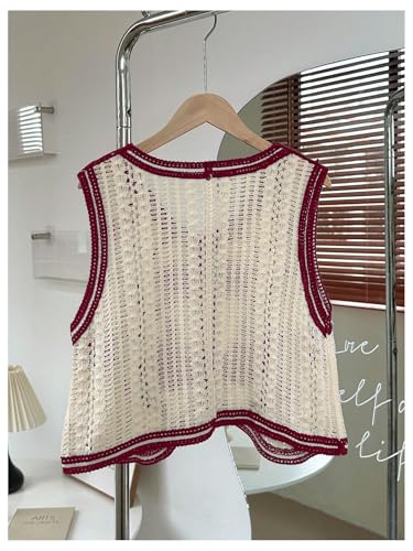 Image of GORGLITTER Women's Embroidered Floral Crochet Vest Button Crop Summer Cowgirl Western Top Rodeo Country Concert Outfits