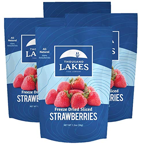 Thousand Lakes Freeze Dried Fruit - Strawberries 4-pack 1.2 ounces
