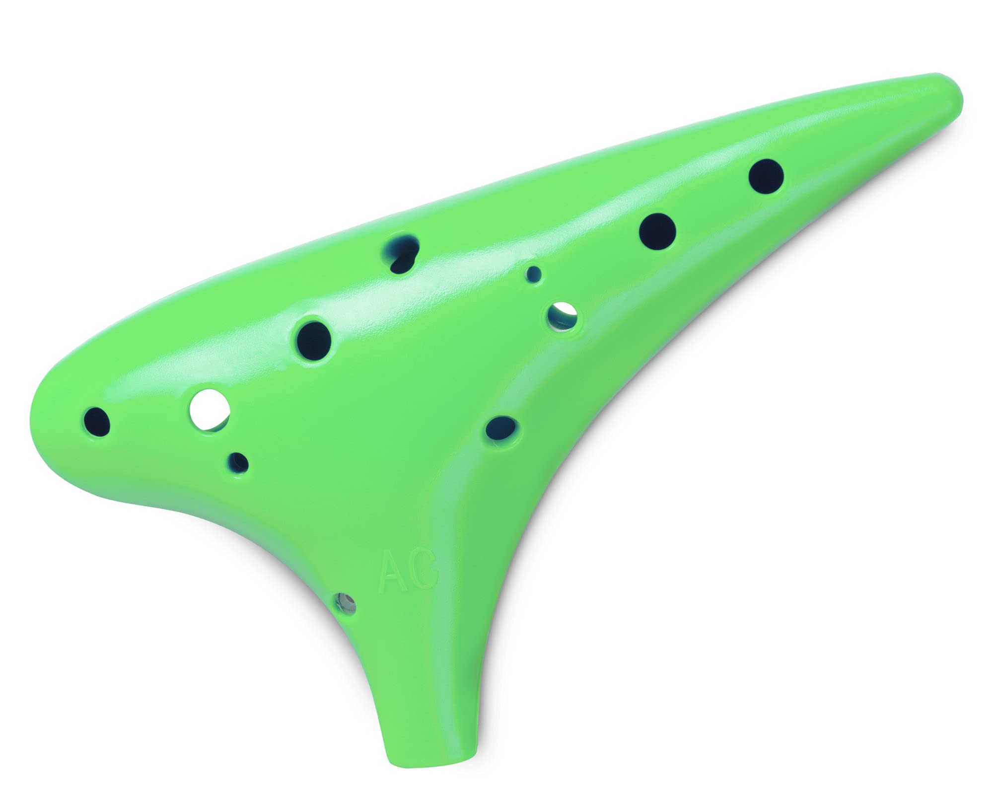 Classic Cantabile Ocarina - in plastica resistente - 12 toni - Accordatura contralto in C - Estensione: c'' - f''' - Suono morbido e caldo - Verde