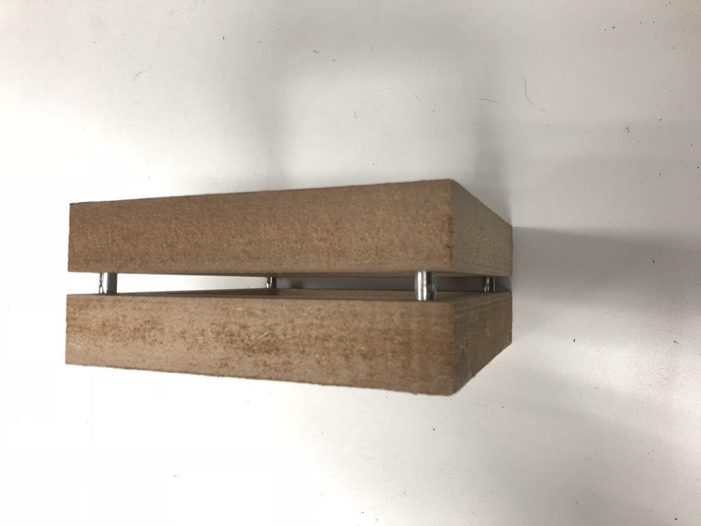 2-Part Foundry Wood Flask Mold for Sand Casting Jewelry Or Craft Making Tool 12"x12"x4"