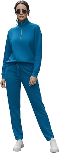 Mack Jonney Solid Half Zipper Track Suit for Women | Co-ord Set | Warm Fleece Tracksuit Set | Full Sleeve Sweatshirt