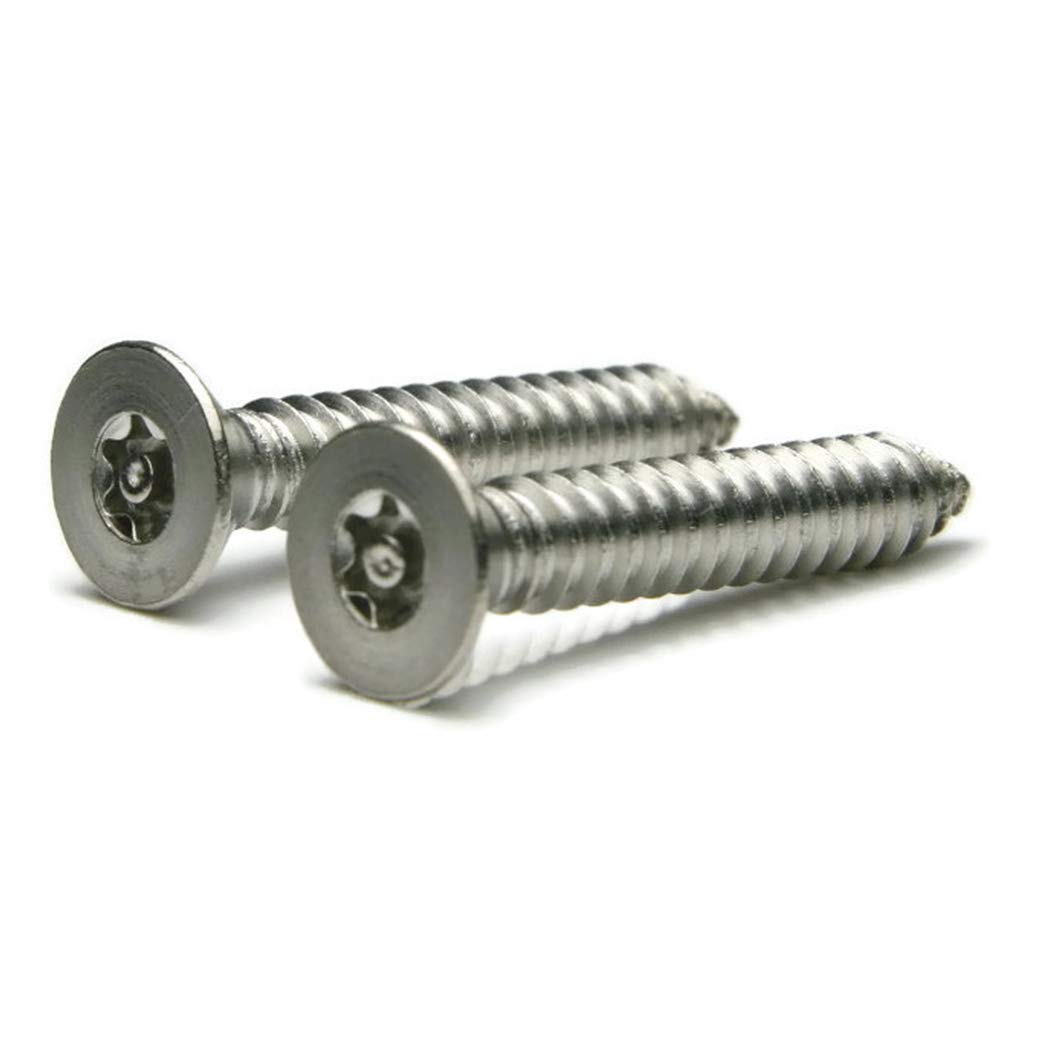 Torx w/Pin Tamper Proof Security Flat Head Sheet Metal Screws 18-8 Stainless Steel - #14 x 2-1/2 (T-30) Qty-25