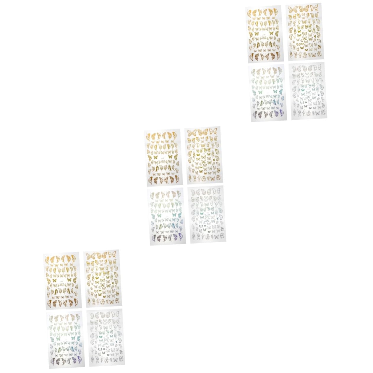 minkissy 36 Hojas Etiqueta engomada del arte del clavo de la esmalte de uñas de gel brillo ribete dorado pegatinas de uñas consejos de arte de uñas encanto de manicura