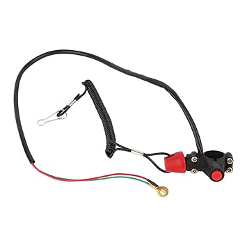 Motor Kill Stop, Flexible 70cm Tether Emergency Off Switch for ATVS Motorcycles Lawn Mowers
