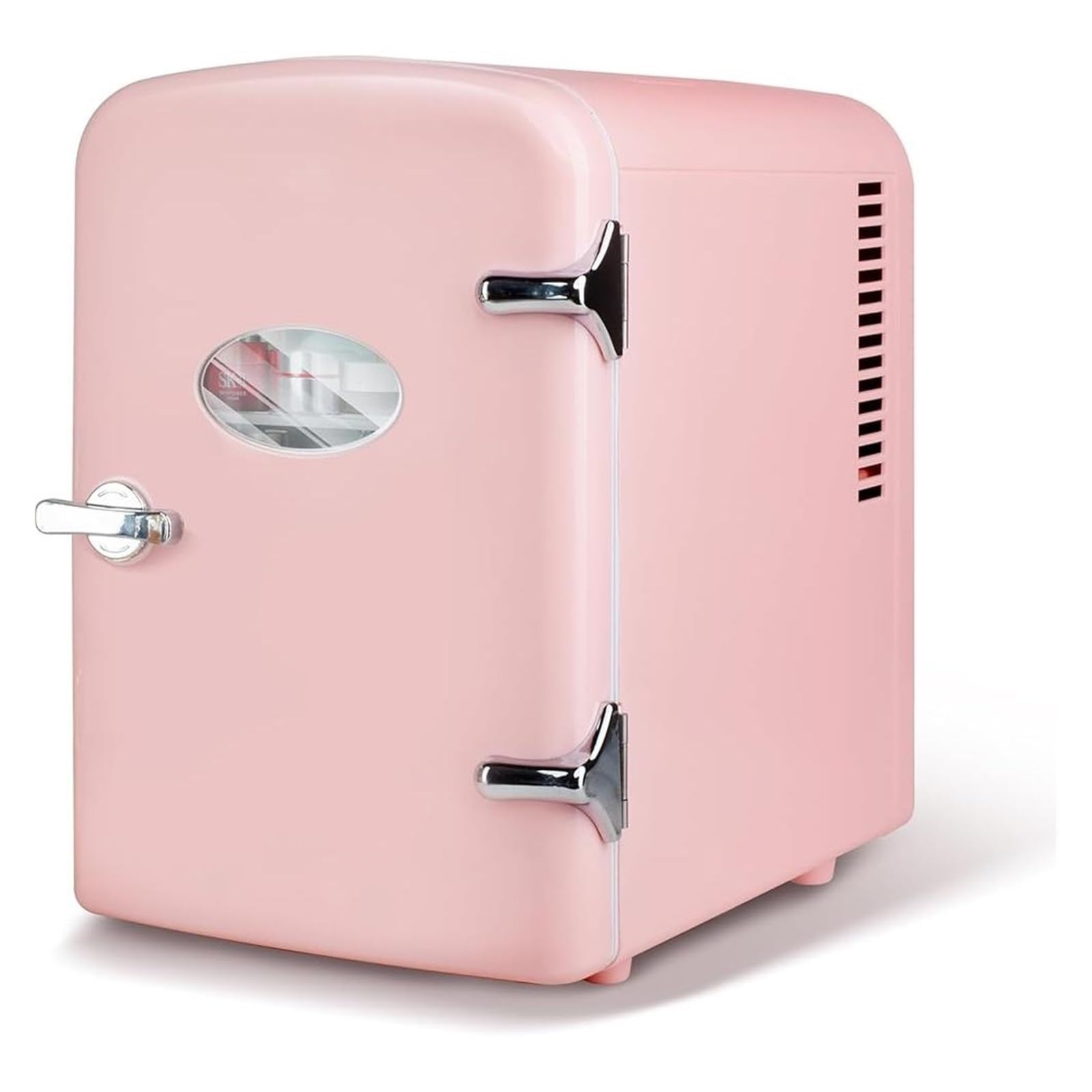 Mini refrigerador portátil de 4 litros, con Capacidad for 6 latas, Compacto, silencioso, multifunción, ecológico y con Ventana de observación.