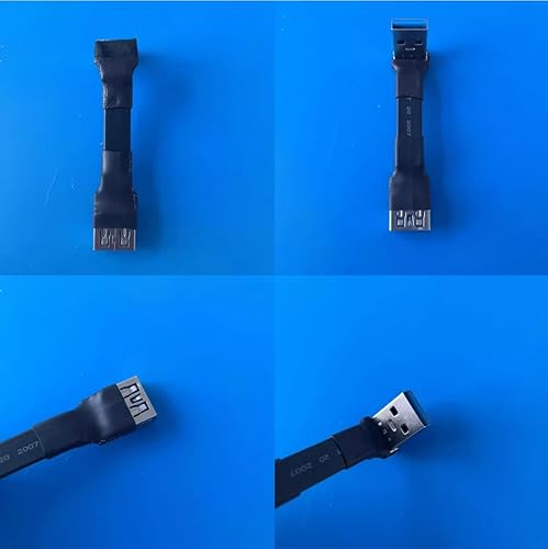 Miniatura 7 de ADT-Link - Cable de extensión USB 3.0 tipo A macho a USB A hembra, 90 FPV, delgado, plano, suave, flexible, FPC (3.9 in, S2A-S4B)