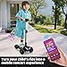 Kids Electric Scooter w/LCD Screen, Bluetooth Music, Light-Up Stem Deck & Wheels, Thumb Throttle, 3 Adjustable Heights, 150W Powerful Motor, Foldable 3 Wheel Electric Scooter for Kids Boy Girl, Black